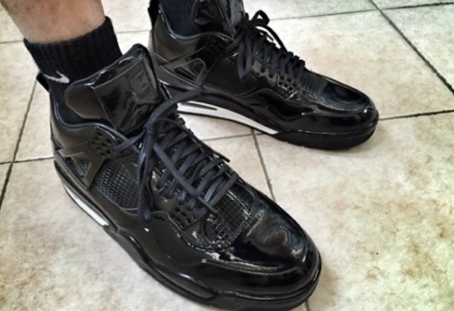 11Lab4,AJ4,Air Jordan 4 AJ4漆皮 Air Jordan 11Lab4 上脚实拍