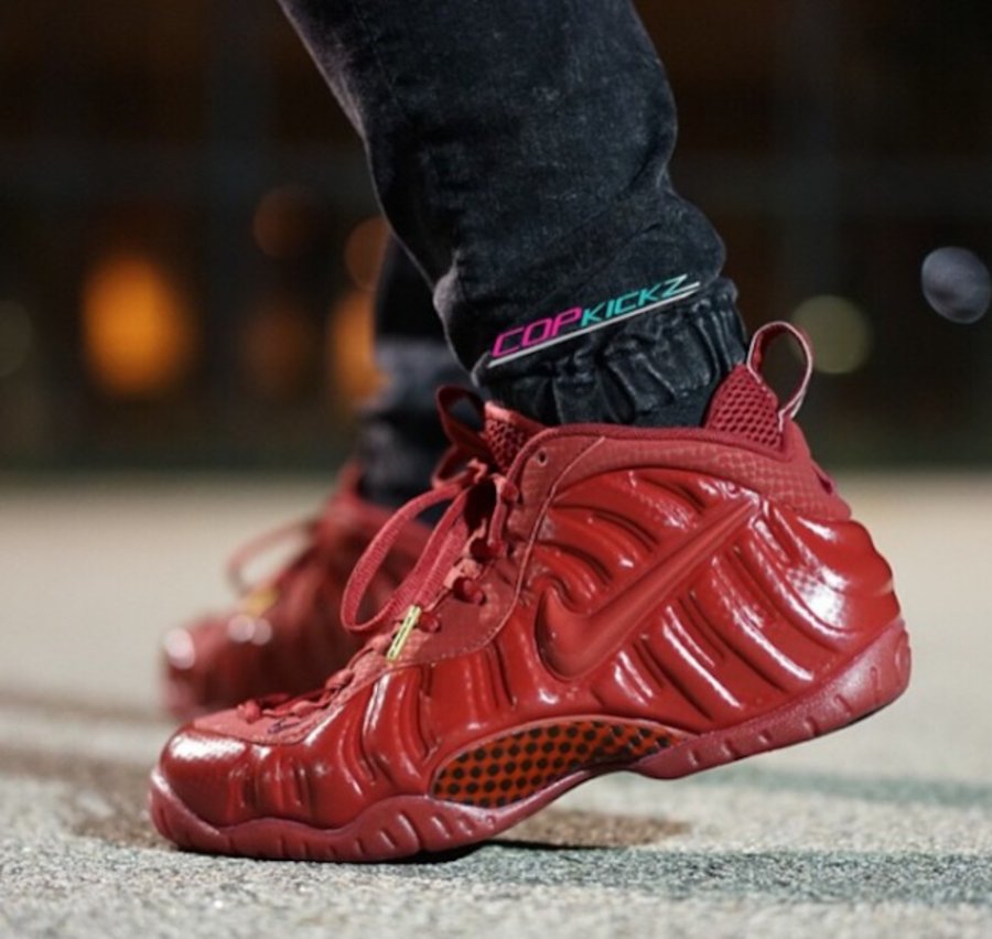 624041-603,Foamposite Pro,Foam 624041-603红泡 Nike Air Foamposite Pro “Red October” 上脚实拍