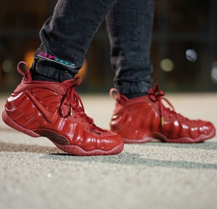 624041-603,Foamposite Pro,Foam 624041-603红泡 Nike Air Foamposite Pro “Red October” 上脚实拍