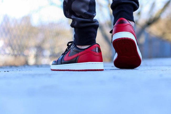 705329-001,AJ1,Air Jordan 1,AJ 705329-001AJ1 Air Jordan 1 Low OG “Bred”黑红上脚实拍