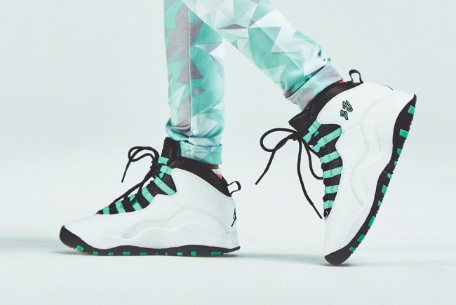 AJ10,Air Jordan 10 AJ10 Air Jordan 10 GS “Bleached Turquoise” 实物亮相