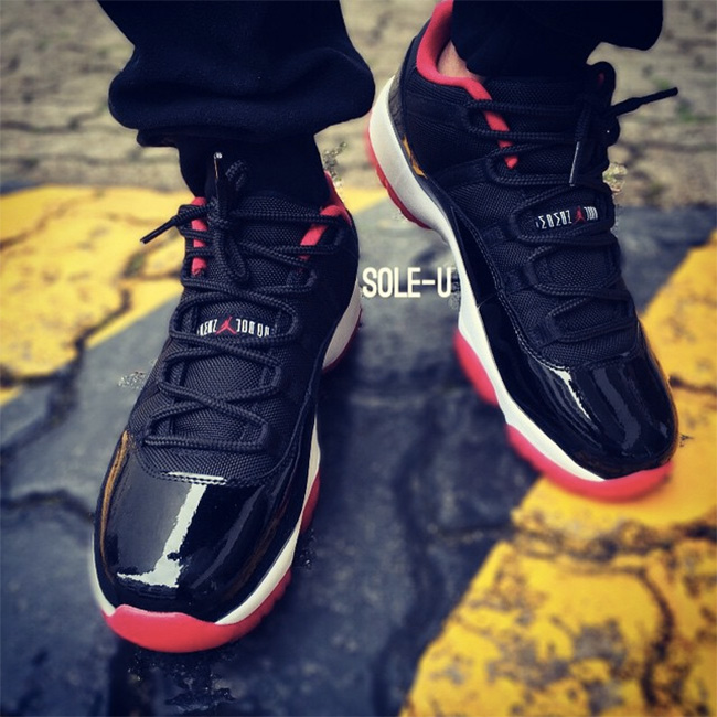 528895-012,AJ11低帮,AJ11 Low,Air 528895-012AJ11低帮 Air Jordan 11 Low “Bred” 实物上脚