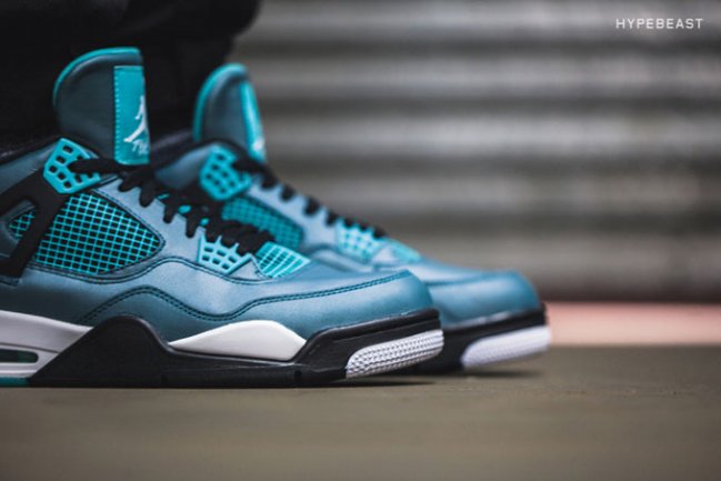 705330-330,AJ4,Air Jordan 4 705330-330AJ4 Air Jordan 4 Retro ＂Teal＂  上脚实拍