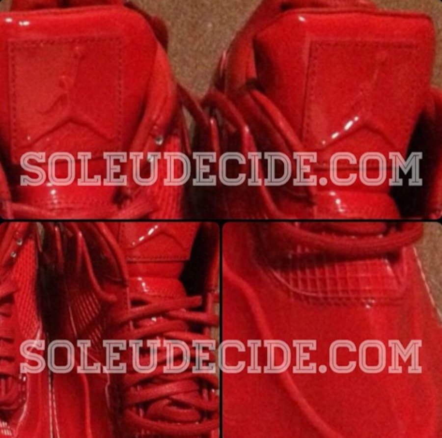 719864-600,AJ4,Air Jordan 4,11 719864-600AJ4 Air Jordan 11LAB4 “Red” 红色漆皮谍照曝光