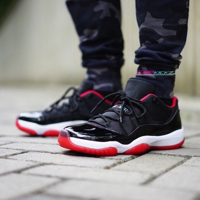 528895-012,AJ11低帮,AJ11 Low,Air 528895-012AJ11低帮 Air Jordan 11 Low “Bred” 上脚实拍