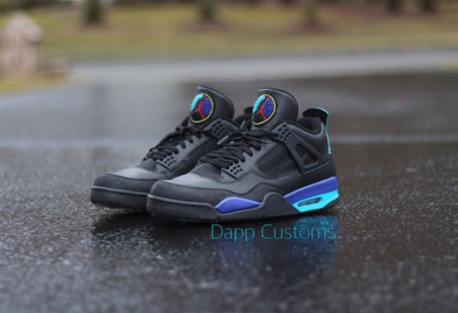 AJ4,Air Jordan 4 AJ4 Air Jordan 4 “Aqua” 定制鞋款欣赏