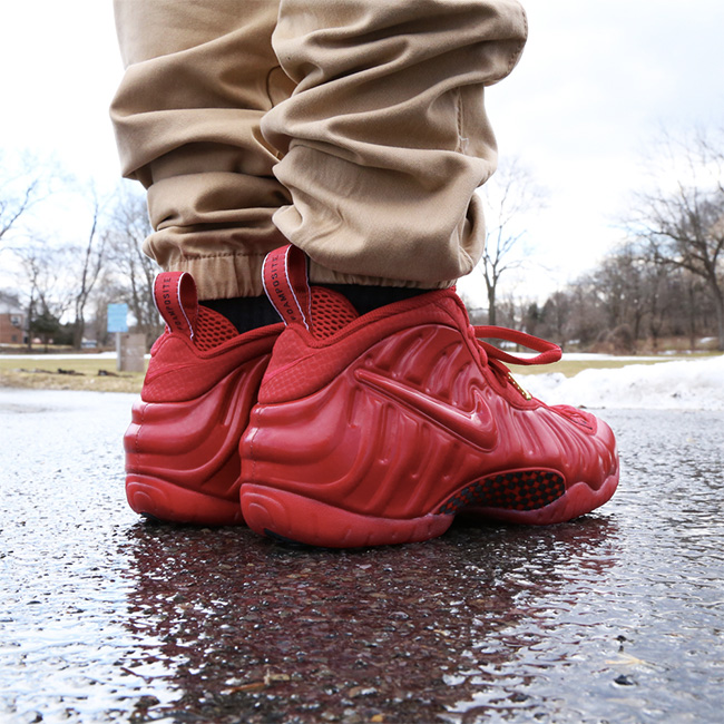 624041-603,Foamposite Pro,Foam 624041-603红泡 Nike Air Foamposite Pro “Gym Red” 上脚实拍