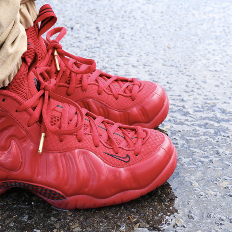 624041-603,Foamposite Pro,Foam 624041-603红泡 Nike Air Foamposite Pro “Gym Red” 上脚实拍