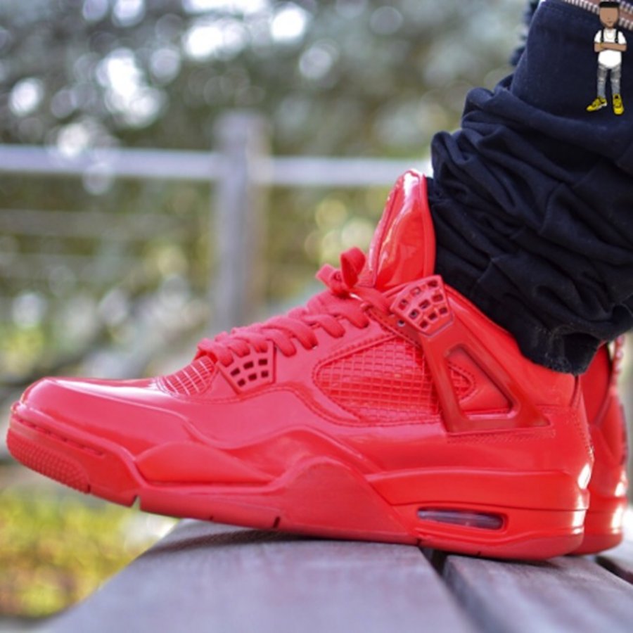 719864-600,AJ4,Air Jordan 4,11 719864-600AJ4 Air Jordan 11Lab4 ＂Red＂ 红色版本上脚新图