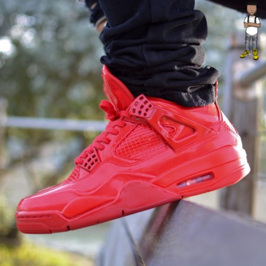 719864-600,AJ4,Air Jordan 4,11 719864-600AJ4 Air Jordan 11Lab4 ＂Red＂ 红色版本上脚新图