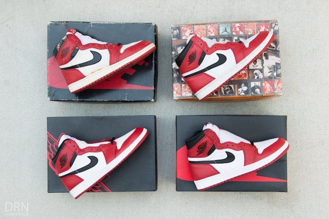 555088-101,AJ1,Air Jordan 1 555088-101AJ1公牛 4 款 Air Jordan 1 “Chicago” 历史版本对比