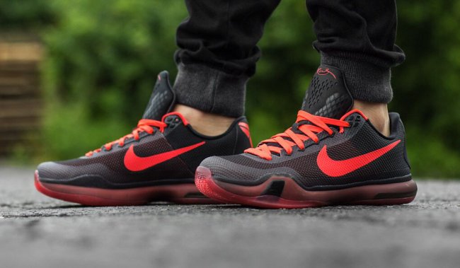 705317-060,Kobe 10,Nike 705317-060 Kobe 10 “Bright Crimson” 黑红上脚
