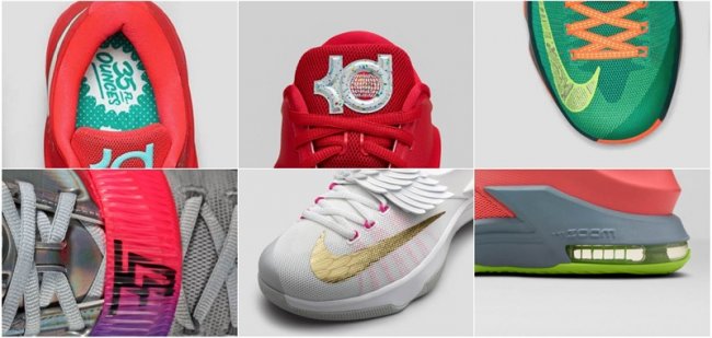 801778-944,KD7,Nike,What The K 801778-944KD7 KD7 “What The” 集 18 款球鞋特色于一身