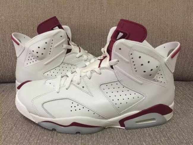 AJ6,Air Jordan 6 AJ6 Nike Air 后跟 Air Jordan 6 “Maroon” 清晰实物图赏