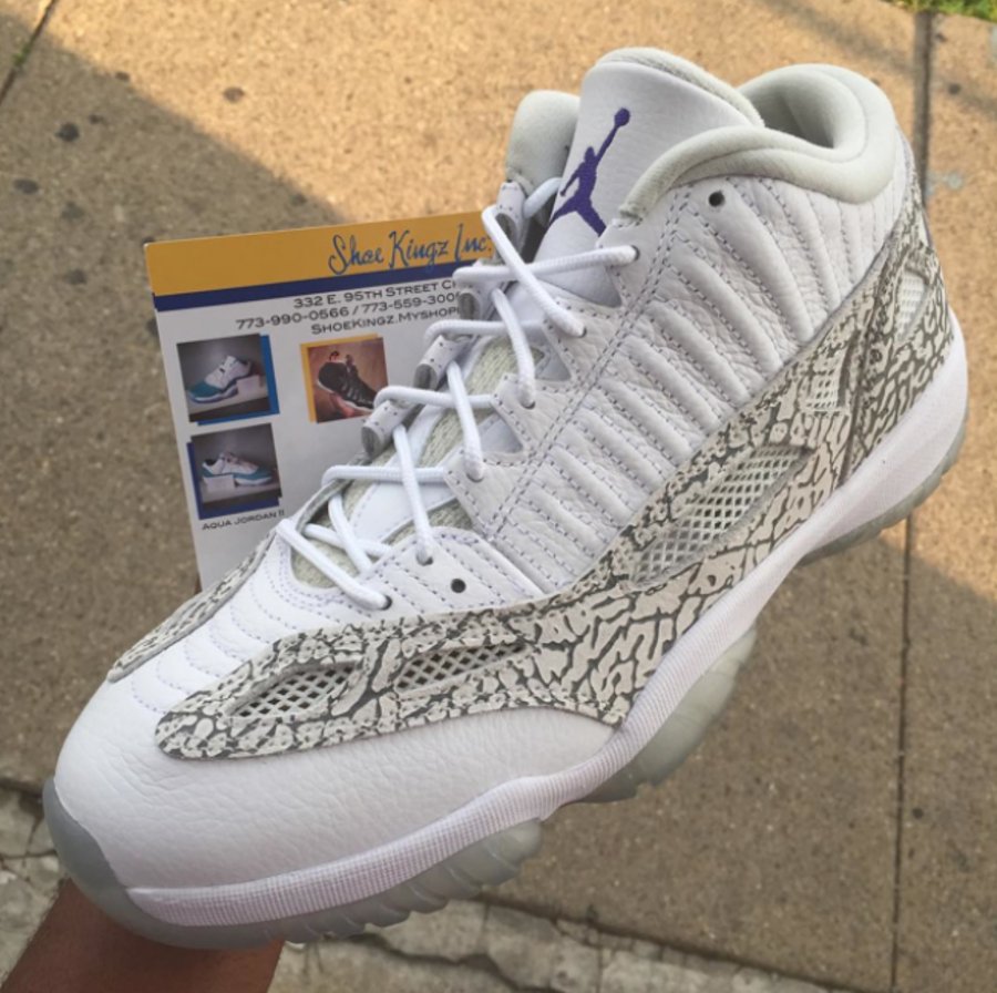 306008-102,AJ11,Air Jordan 11, 306008-102AJ11 Air Jordan 11 IE Low “White/Cobalt” 2015 款实物曝光