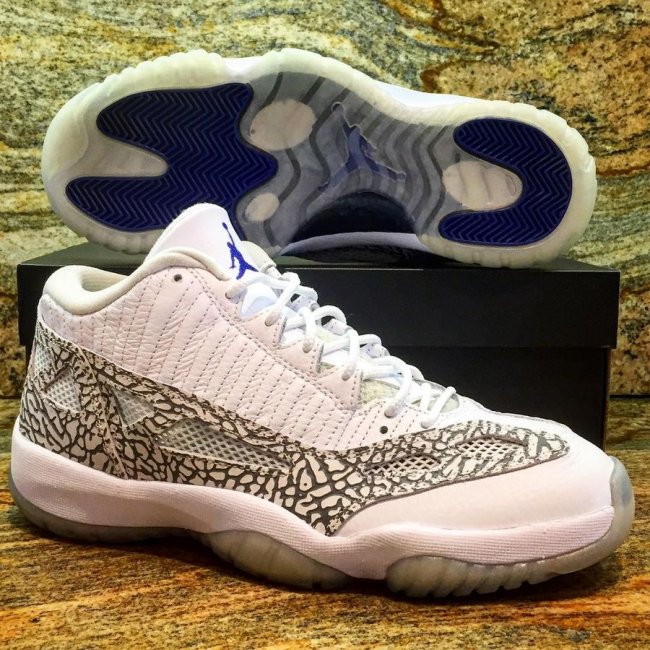 306008-102,AJ11,Air Jordan 11, 306008-102AJ11 Air Jordan 11 IE Low “White/Cobalt” 全新图赏