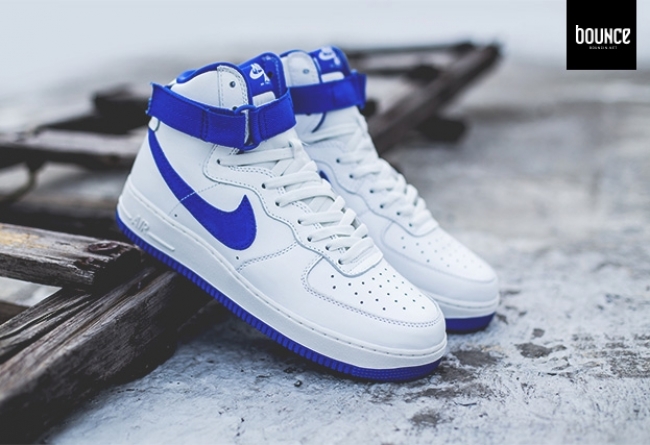 air force 1 high top blue and red