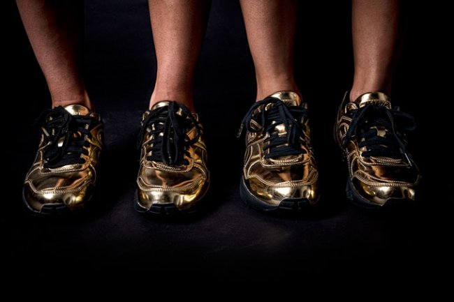 Trinomic R698,PUMA  Vashtie x PUMA Trinomic R698 “Gold” 上脚实拍