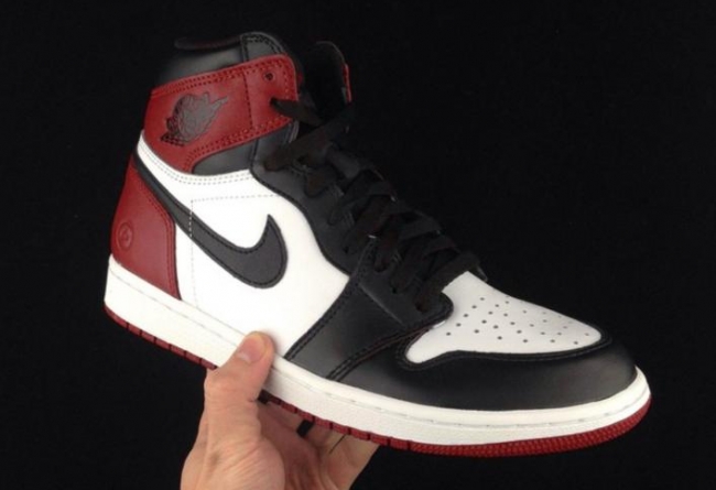 AJ1,Air Jordan 1,fragment desi AJ1联名 fragment x Air Jordan 1 “Black Toe” 黑头配色或将市售