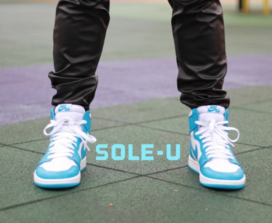 AJ1,Air Jordan 1 AJ1北卡 北卡蓝 Air Jordan 1 OG “UNC” 实物上脚