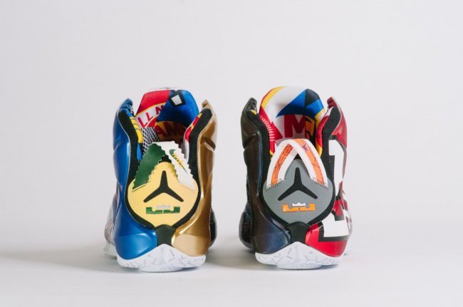 802193-909,LBJ12,LeBron 12,Wha 802193-909LBJ12 致敬味道浓厚，LeBron 12 “What The” 实物细节近赏