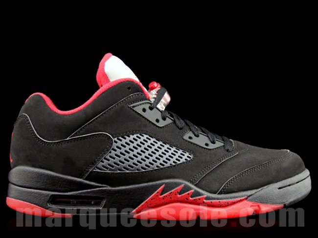 819171-001,AJ5,Air Jordan 5 819171-001AJ5低帮 Air Jordan 5 Low “Alternate ’90” 黑红实物新图