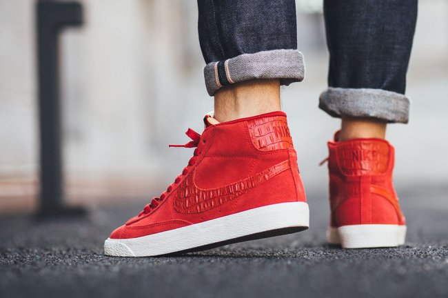 638261-601,Blazer,Nike 638261-601 Nike Blazer Mid PRM VNTG “Red Croc” 惊艳登场