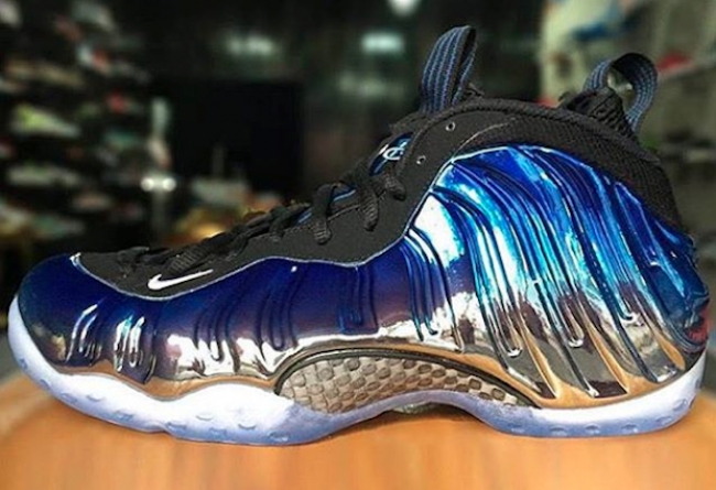 575420-008,Foamposite One,Foam 575420-008 Nike Air Foamposite One “Blue Mirror” 惊艳亮相