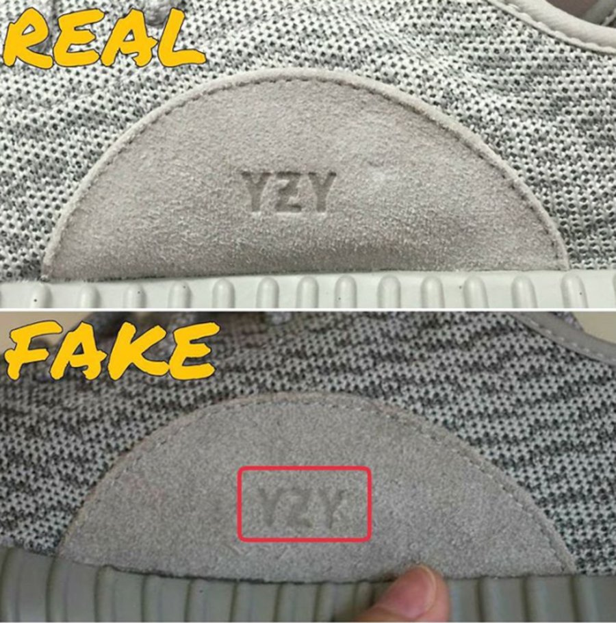 Yeezy 350 Boost,AQ2660,Yeezy  真假 adidas Yeezy 350 Boost “Moonrock” 实物对比