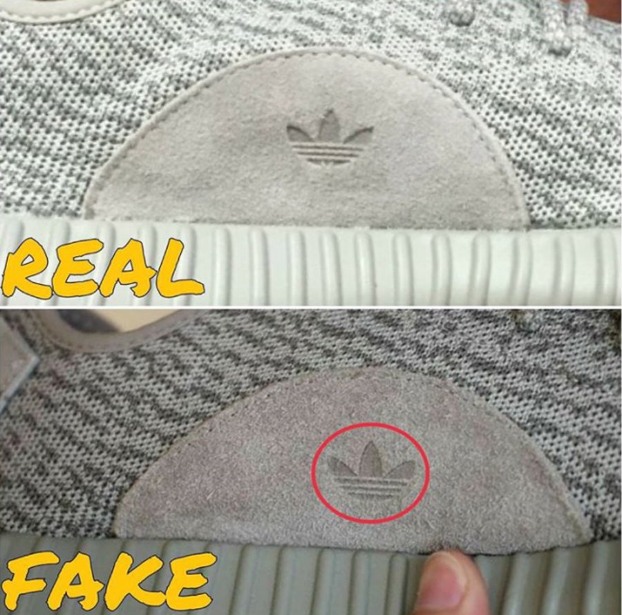 Yeezy 350 Boost,AQ2660,Yeezy  真假 adidas Yeezy 350 Boost “Moonrock” 实物对比