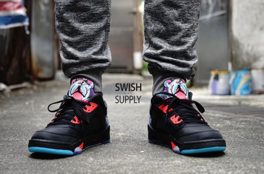 840475-060,AJ5,Air Jordan 5 840475-060AJ5 2016发售信息 中国风筝配色 Air Jordan 5 Low “China” 上脚实拍