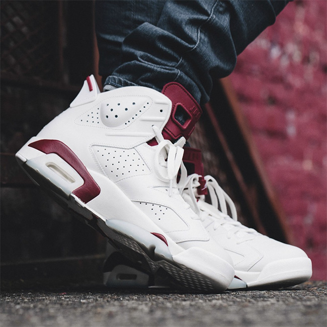 384664-116,AJ6,Air Jordan 6 384664-116 明日发售提醒：Air Jordan 6 OG “Maroon” 魔力红