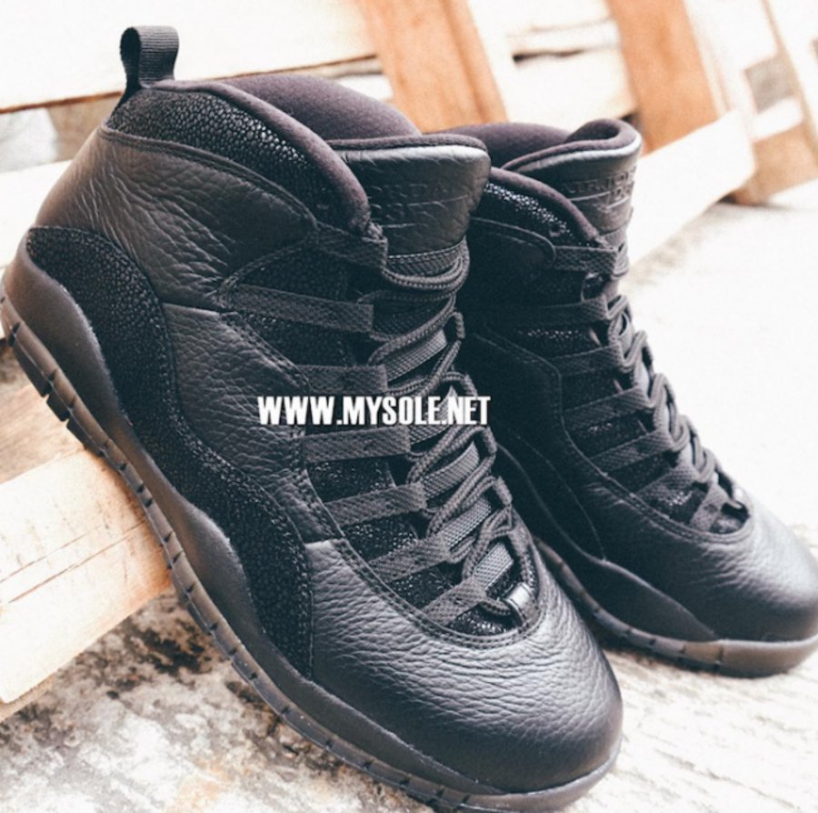 819955-030,AJ10,Air Jordan 10 819955-030 Air Jordan 10 OVO “Black” 实物近赏