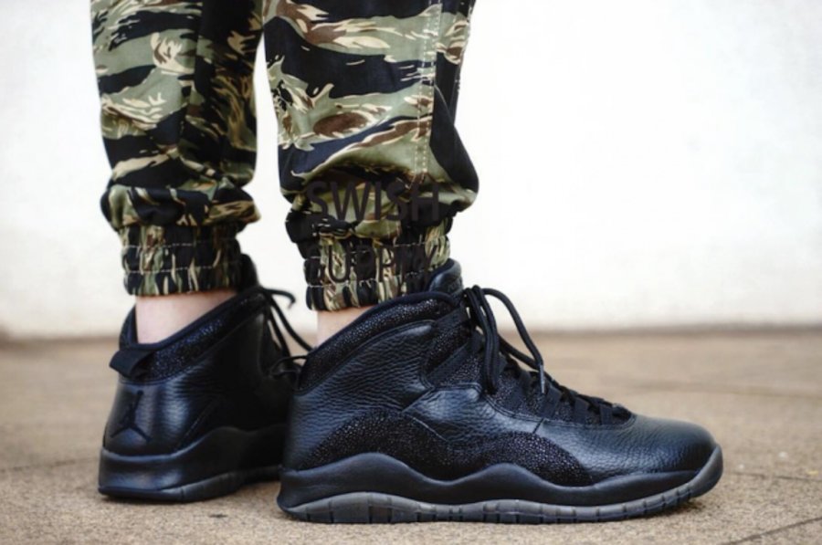 819955-030,AJ10,Air Jordan 10 819955-030AJ10 2016 款 Air Jordan 10 OVO “Black” 上脚实拍