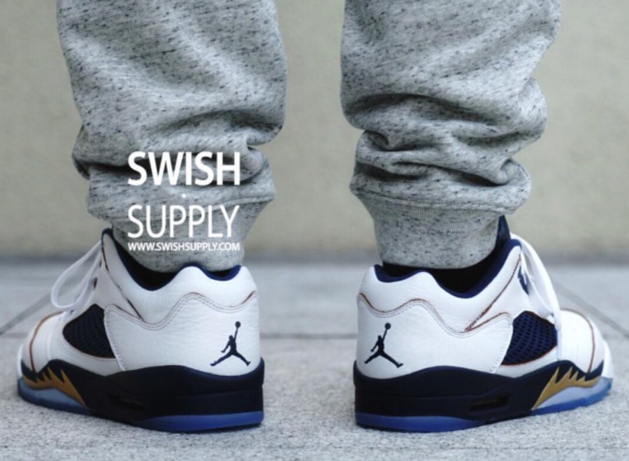 819171-135,AJ5,Air Jordan 5 819171-135AJ5低帮 Air Jordan 5 Low “Dunk From Above” 上脚图赏