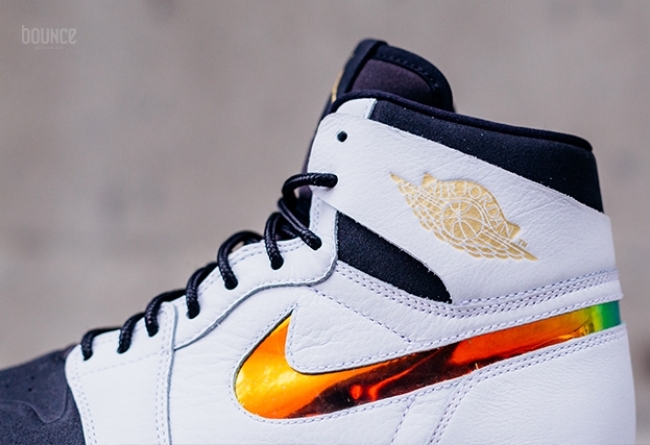 819176-104,AJ1,Air Jordan 1 819176-104AJ1 多彩 Swoosh，Air Jordan 1 Nouveau 白黑新色亮相