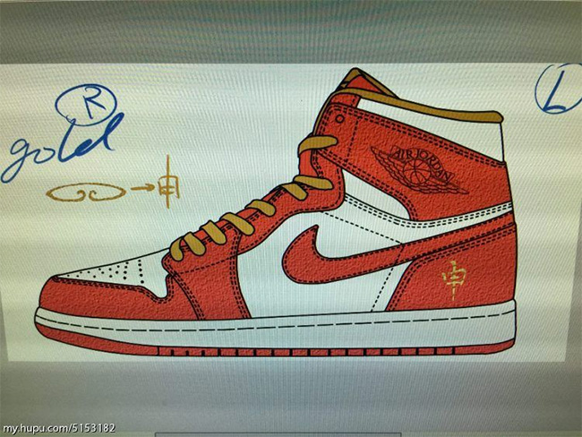 疑似,Air,Jordan,“,上海猴年,”,配色,设计图, AJ1 疑似 Air Jordan 1 “申猴” 配色设计图曝光