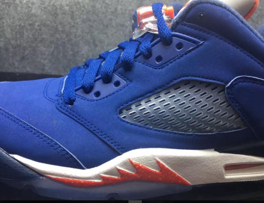 819171-417,AJ5,Air Jordan 5 819171-417AJ5低帮 尼克斯配色 Air Jordan 5 Low “Knicks” 实物新图