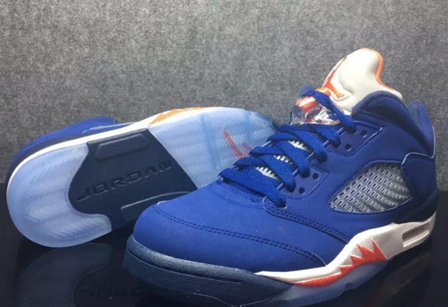 819171-417,AJ5,Air Jordan 5 819171-417AJ5低帮 尼克斯配色 Air Jordan 5 Low “Knicks” 实物新图