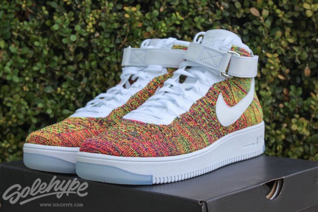 817420-700,AF1,Air Force 1,Fly 817420-700AF1 Nike Air Force 1 Flyknit “Multicolor” 多彩配色近赏