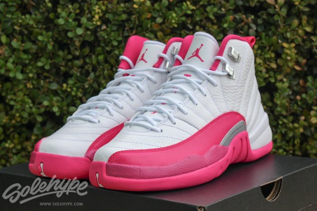 510815-109,AJ12,Air Jordan 12 510815-109AJ12 情人节配色 Air Jordan 12 GS “Dynamic Pink” 实物近赏