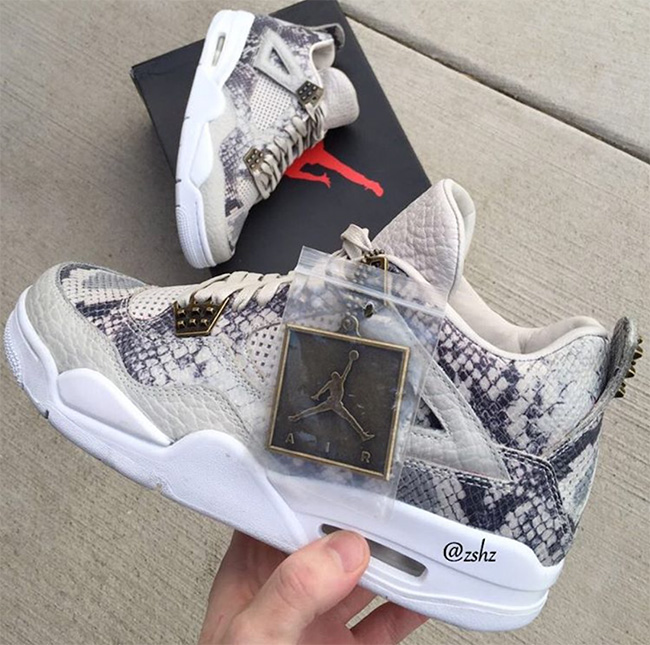 AJ4,Air Jordan 4 AJ4 2016发售信息 蛇皮 Air Jordan 4 Premium “Snakeskin” 实物曝光