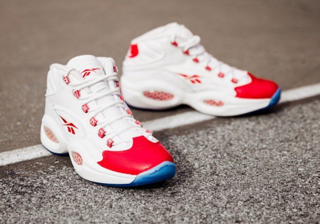 Reebok Question  完美回归，Reebok Question OG 白红配色上脚近赏