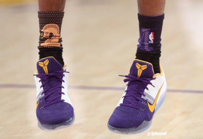 Kobe 11,科比11代 科比11代 大胜勇士！科比再度上脚 Kobe 11 紫白黄 PE