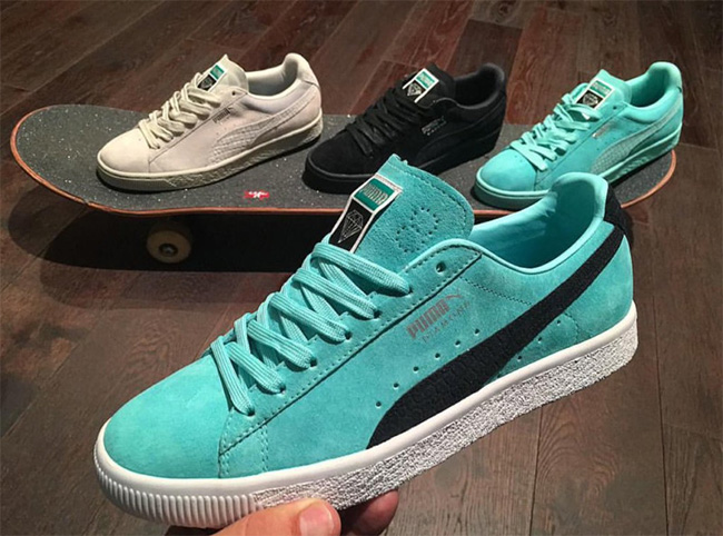 Puma,Puma Suede,Tiffany  Tiffany 配色 Diamond Supply x Puma Suede 联名鞋款曝光