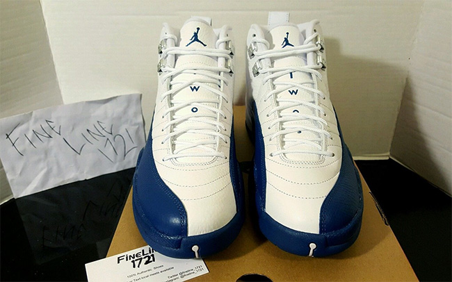 130690-113,AJ12,Air Jordan 12 AJ12法国蓝量大吗 提前感受 Air Jordan 12 “French Blue” 白蓝细节