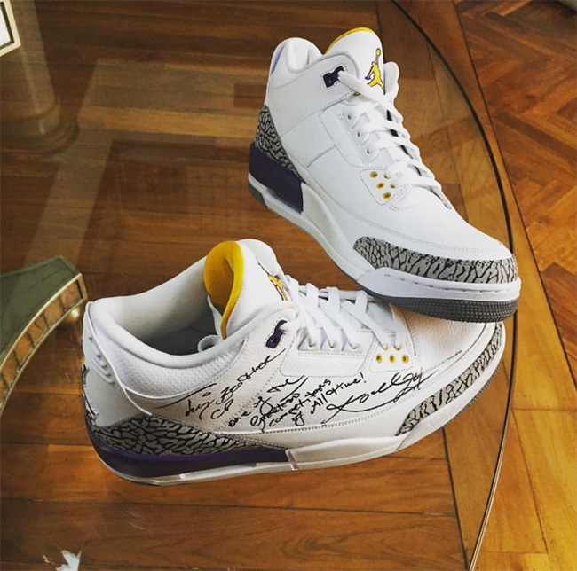 AJ3,Air Jordan 3 AJ3 科比在赠与保罗的 Air Jordan 3 上表达了满满赞誉