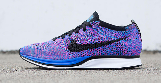 526628-400,Flyknit Racer,Nike 526628-400 Nike Flyknit Racer “Indigo” 上脚实拍