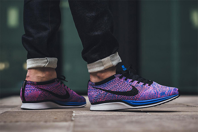 526628-400,Flyknit Racer,Nike 526628-400 Nike Flyknit Racer “Indigo” 上脚实拍