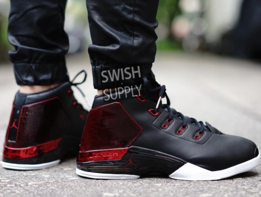 832816-001,AJ17,Air Jordan 17 832816-001AJ17 公牛黑红配色 Air Jordan 17+ “Bred” 上脚实拍